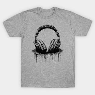 Engraving Design Headphone T-Shirt